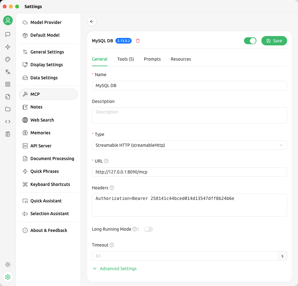 Cherry Studio MCP Configuration